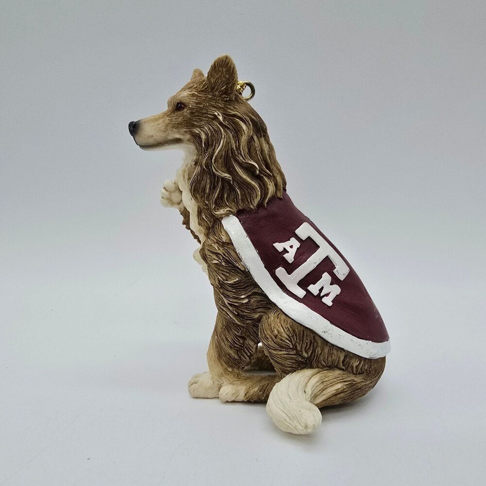 TEXAS A&M AGGIES REVEILLE Collie Mascot Ornament - Picture 2 of 8